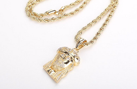 Jesus Head Pendant Necklace