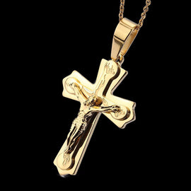Antique Crucifix Pendant Necklace
