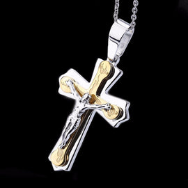 Antique Crucifix Pendant Necklace