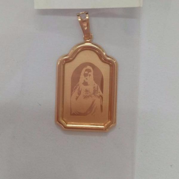 Computer Engraved Jesus Pendant Necklace