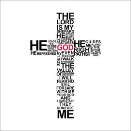 The Lord is My Shepherd Cross Wally Sticker