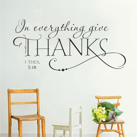 Everything Give Thanks Wall Decal