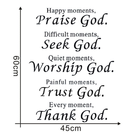 Every Moment Thank God Wall Quote Sticker