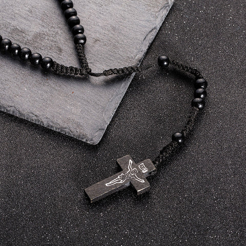 Hand-woven Rosary Necklace