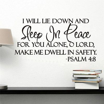 Sleeping in Peace Quote Wall Sticker