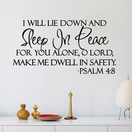 Sleeping in Peace Quote Wall Sticker