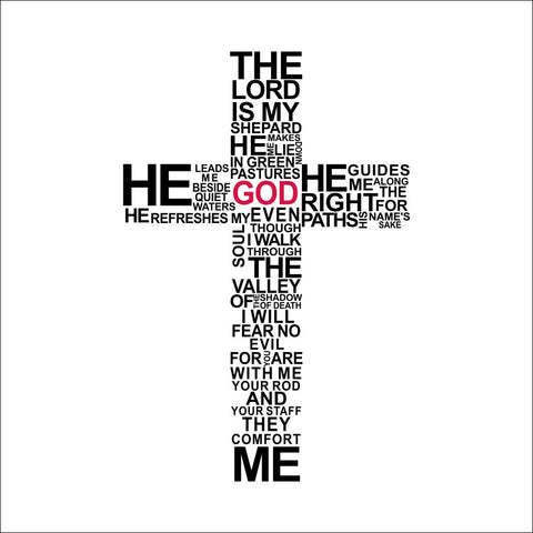 The Lord is My Shepherd Cross Wally Sticker