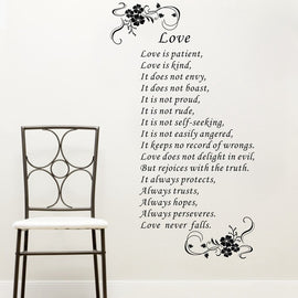 Love is Patient Wall Decal
