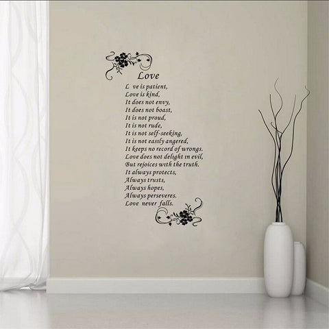 Love is Patient Wall Decal